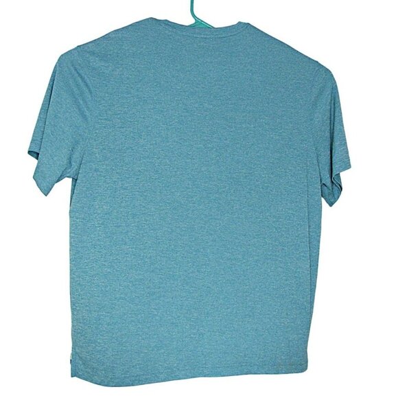Duluth Trading T-shirt Mens XL Blue Light Teal Heather Side Slit Hem Poly Blend - Picture 2 of 8
